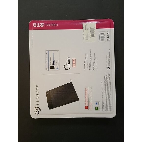 Seagate Backup Plus Ultra Touch 2TB USB 3.0 Seagate Rescue Edition - New Sealed - Picture 3 of 5